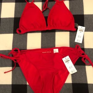 Red Abercrombie and Fitch swimsuit